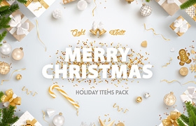 網(wǎng)站設(shè)計之Gold & White - Christmas, New Year Pack