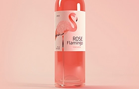 網(wǎng)站設(shè)計之Rose Flamingo Wine紅酒包裝欣賞